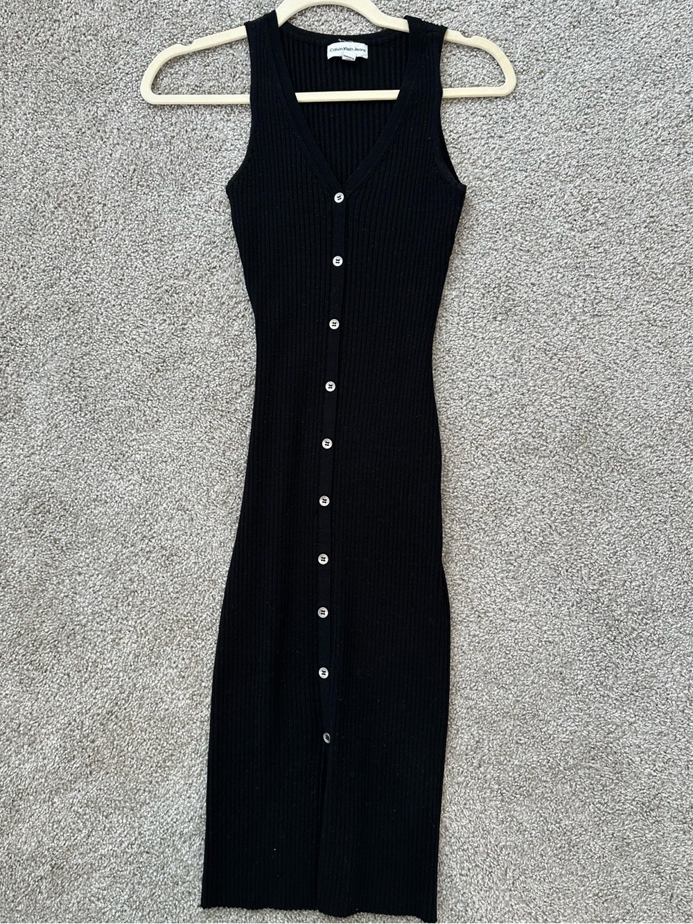Calvin Klein black midi dress. Size small
